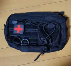 ブラック救急ポーチ モールシステム対応