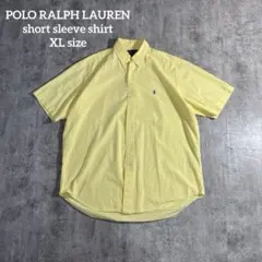 POLO RALPH LAUREN 半袖XLラルフローレン 刺繍ロゴ黄色コットンのサムネイル
