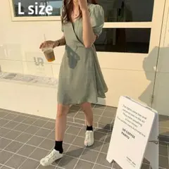 ワンピース 韓国 オルチャン 緑 グリーン 夏 サマー 水玉 ハート柄 花柄