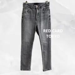 b310【レッドカード東京】デーパードスキニーデニムスタイルUPヴィンテージ綿