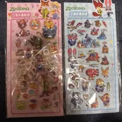 ズートピア　ぷっくりシール　立体シール2まいセット