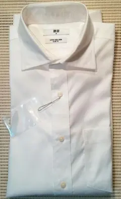 未使用 ユニクロ ファインクロス スーパーノンアイロンスリムフィットシャツ M