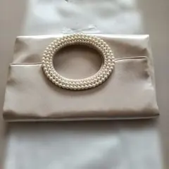 ガールシャンパンゴールド パールハンドルクラッチバッグパーティーバック