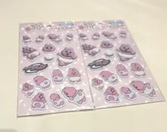 おぱんちゅうさぎ　ぷくっとシール　2枚セット　セリア　ステッカー