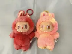 【正規品】LABUBU ラブブ 2個セット　LOYALTY LOVE ピンク　赤