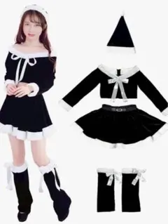 新品未使用品 VEAMOR 黒サンタ コスプレ 4点セット ブラック