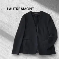 LAUTREAMONT ノーカラージャケット ブラック　ゆったりSサイズ