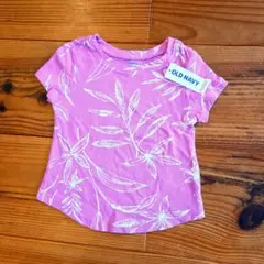 OLD NAVY ベビー 半袖Tシャツ 80cm パープル 花柄　新品未使用のサムネイル