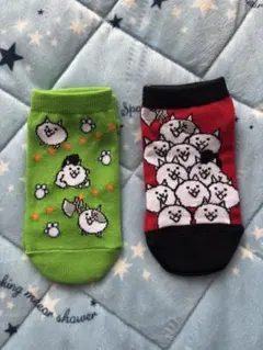 にゃんこ大戦争キッズ靴下 2足セット