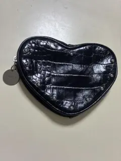 FURLA ポーチ　黒　ハート型
