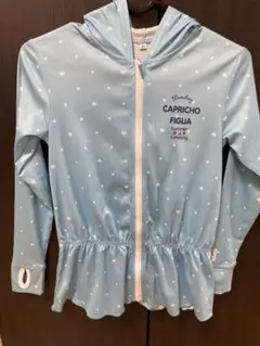 水色ハート柄フード付きラッシュガード