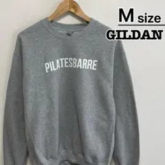 USA古着　GILDAN　スウェット　M　グレー　プリント　グラフィック　ロゴ