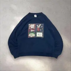 JERZEES90sUSA製スウェットゴルフパッチワークデザインハンドメイド短丈