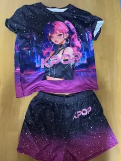 KPOPデザイン Tシャツ ショートパンツ セットアップ