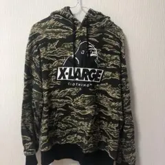 X-LARGE エクストララージ　迷彩　パーカー　スウェット　M ロゴ
