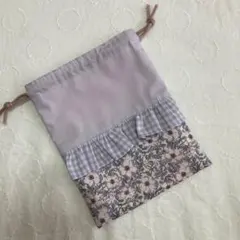 リバティ フリル バッグ 体操袋 お着替え袋 ハンドメイド - メルカリ