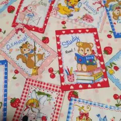 アニマル柄生地 size110×50 シーチング 松山敦子さんデザイン