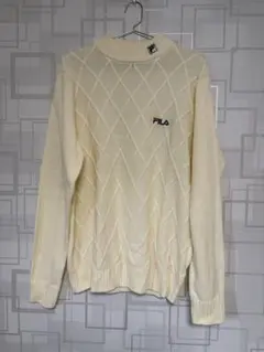 FILA ゴルフウェア メンズ セーター クリーム L