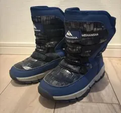 キッズ　 スノーブーツ 青/迷彩