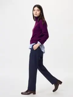 UNIQLO XL ウォームスマートパンツ ネイビー