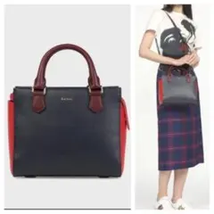 【Paul Smith】ショルダーバック　カラーブロック 2WAYハンドバッグ