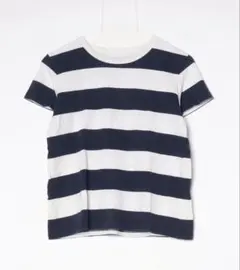 【美品】agnès b. ボーダーTシャツ ネイビー×ホワイト