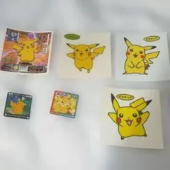 ポケモン/ピカチュウ/シール&ミニカード6枚セット