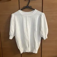 ロペピクニック　ホワイト ニット 半袖