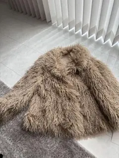 ちゃみ様専用)CLANE VOLUME ECO FUR COAT ブラウン - メルカリ