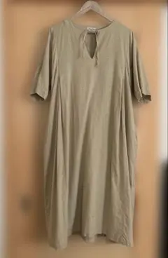 sm2♪綺麗なシルエット♡リネン混ワンピース