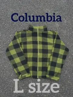 Columbia active Lsize ドローコード付き　フリース　チェック