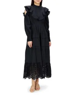 LILY BROWN カットワークレースワンピース　フリル　新品タグ付き