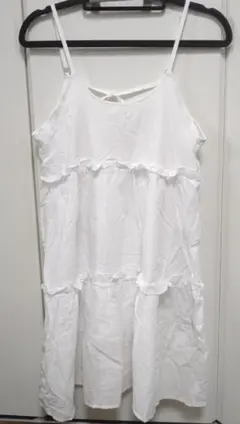 レピピアルマリオ　ティアードキャミワンピース白