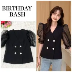 【美品】バースデーバッシュ　25SS シアーパフスリーブジャケット　ブラック　Fのサムネイル