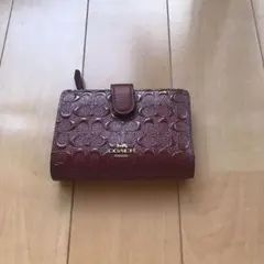 COACH バーガンディ 二つ折り財布