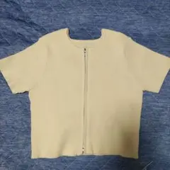 フロントジップトップス リブ イエローのサムネイル