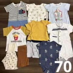 【美品】ベビー服 半袖 ロンパース 男の子 まとめ売り 70cm～80cm