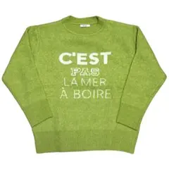 【niko and …】英文字 ニット　ライムグリーン セーター