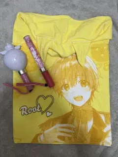 すとぷり　るぅと　猫耳タオル　ペンライト　セット