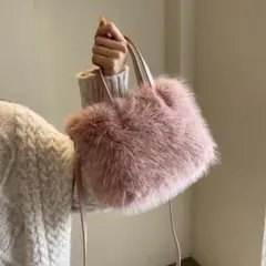 2way ふわふわ ファーバッグ レディース シンプル 可愛い エレガント