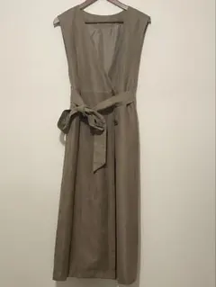 アーバンリサーチ ノースリーブロングワンピース ウエストリボン付き