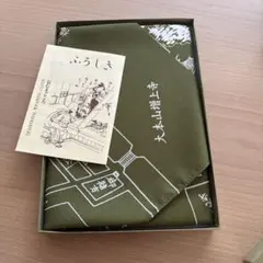 地図柄風呂敷 オリーブグリーン 箱付き