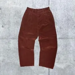 90's vintage 旧ロゴ 太畝コーデュロイパンツ 茶 2タックスケーター
