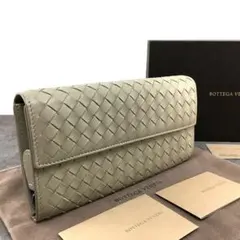 送料込み！ 極美品 BOTTEGAVENETA 長財布 イントレチャート 322