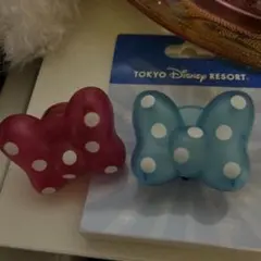 ディズニー 光るリング(ピンク)（ブルー）セット