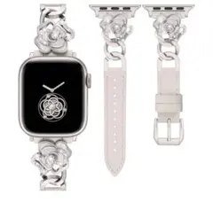 カメリア花デザインApple Watchバンド　49/46/45/44/42mm