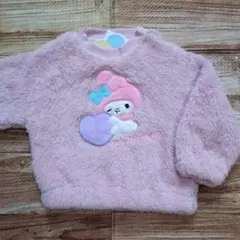 新品 未使用 マイメロディ 長袖 両起毛 トレーナー 女の子 ピンク 80