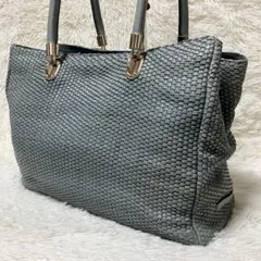 COLE HAAN イントレチャート 編み込み メッシュ バッグ ゴールド金具のサムネイル