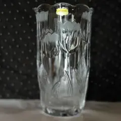 ☆新品☆　ノリタケ　クリスタル　花瓶　チューリップ柄　フラワーベース　日本製のサムネイル