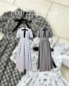 【一部店舗限定商品】AnMILLE バストギャザーシャツOP アンミール　水色 一部店舗限定商品】AnMILLE バストギャザーシャツOP アンミール 水色